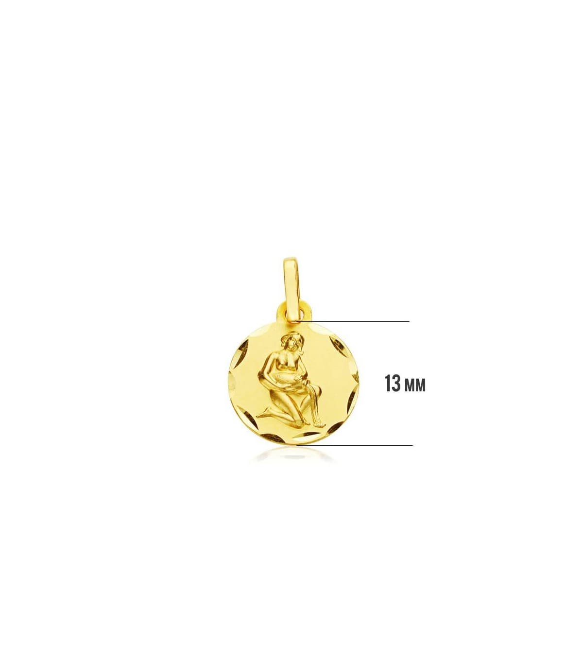 Colgante Acuario 9 kilates  13mm