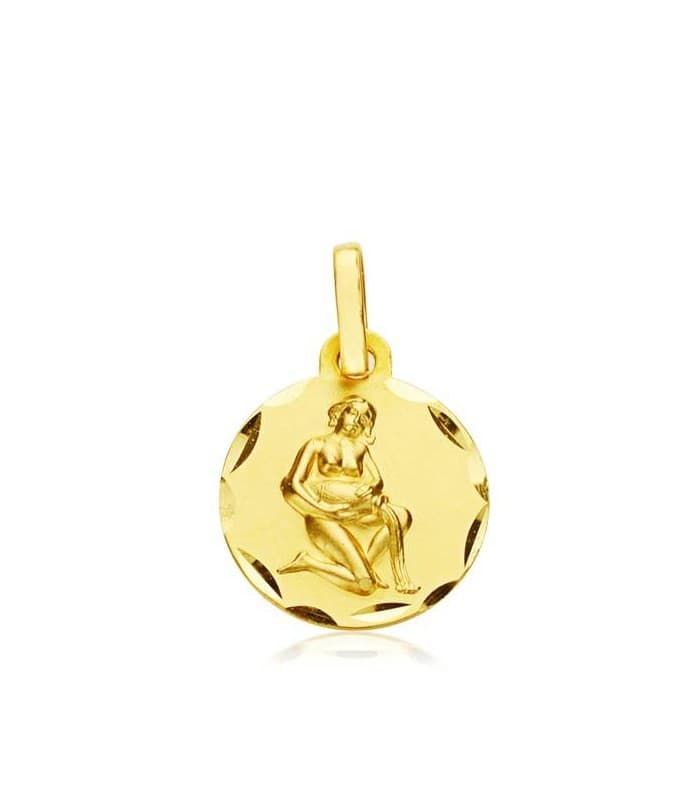 Medalla signo del zodiaco Acuario, diámetro 13mm