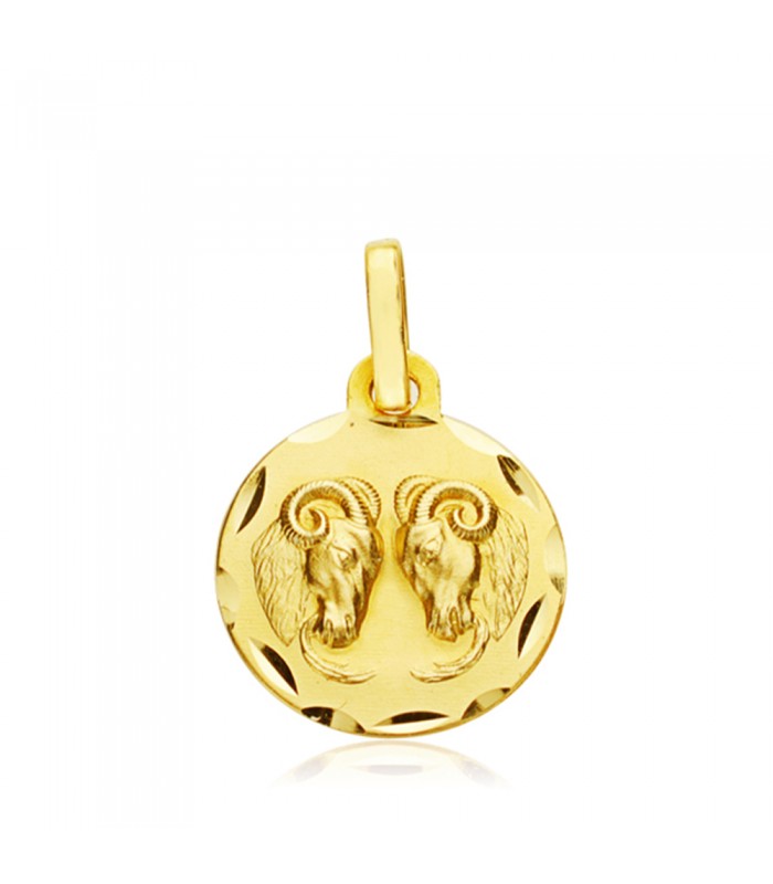 Pendentif Zodiaque Bélier sculpté Or 375 13mm