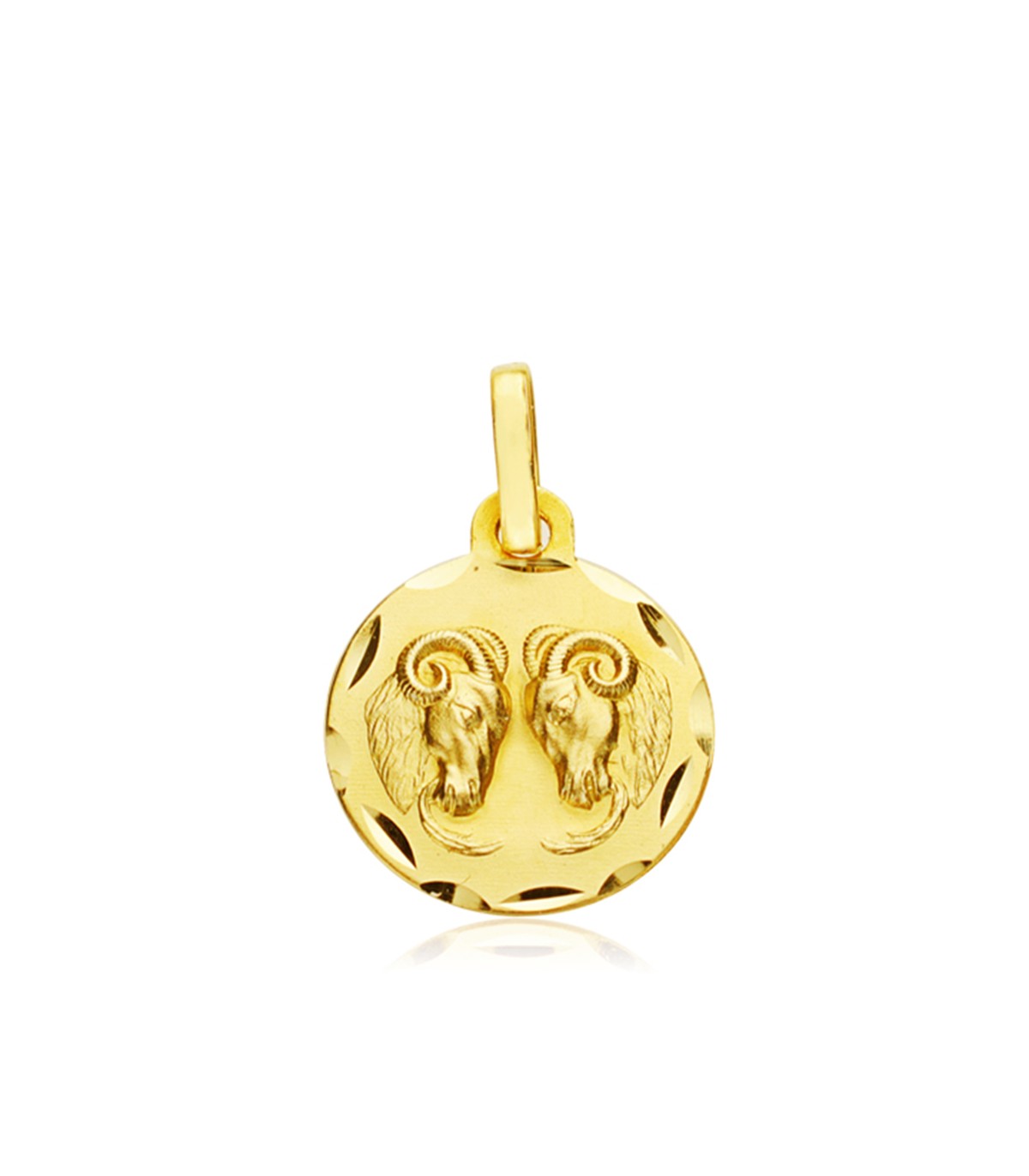 Pendentif Zodiaque Bélier sculpté Or 375 13mm
