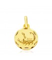 Pendentif Zodiaque Scorpion sculpté Or 375 13mm