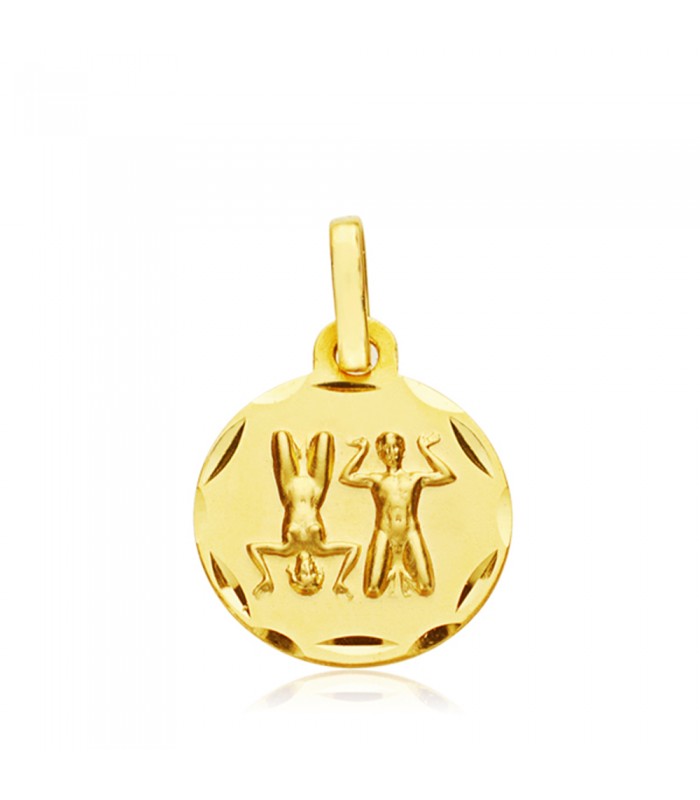 Ciondolo segno zodiacale Gemelli Oro 375 13mm
