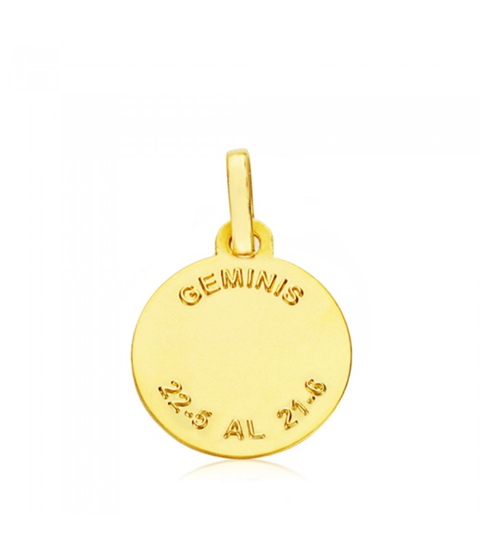 Signe du zodiaque Gémeaux, médaille Astro personnalisée - Diamètre 13 mm