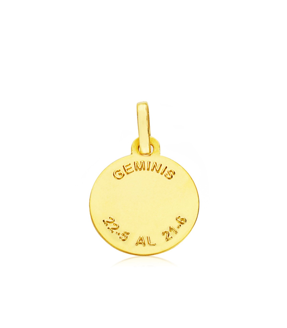 Medaglia gemelli Oro 9 carati 13mm, ciondolo da incidere