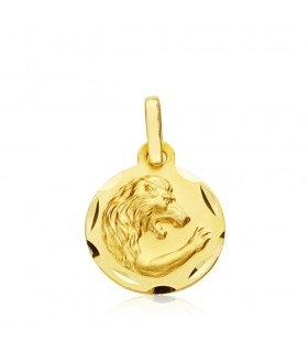 Ciondolo segno zodiacale Leone Oro 375 13mm