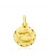 Colgante Horóscopo Piscis tallado Oro 9K 13mm