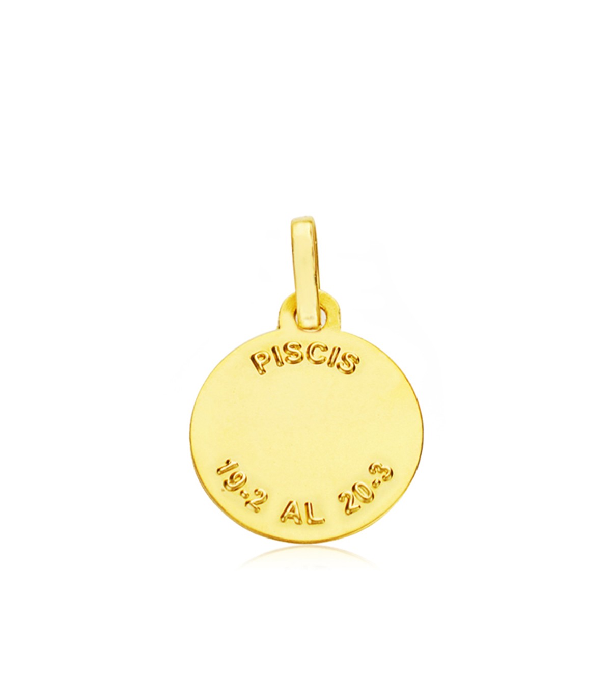 Colgante Piscis 9 kilates 13 mm Signo del zodiaco y constelaciones