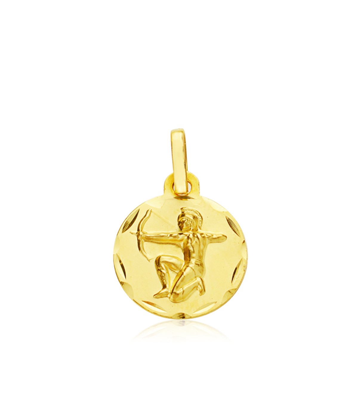 Colgante Horóscopo Sagitario tallado Oro 9K 13mm