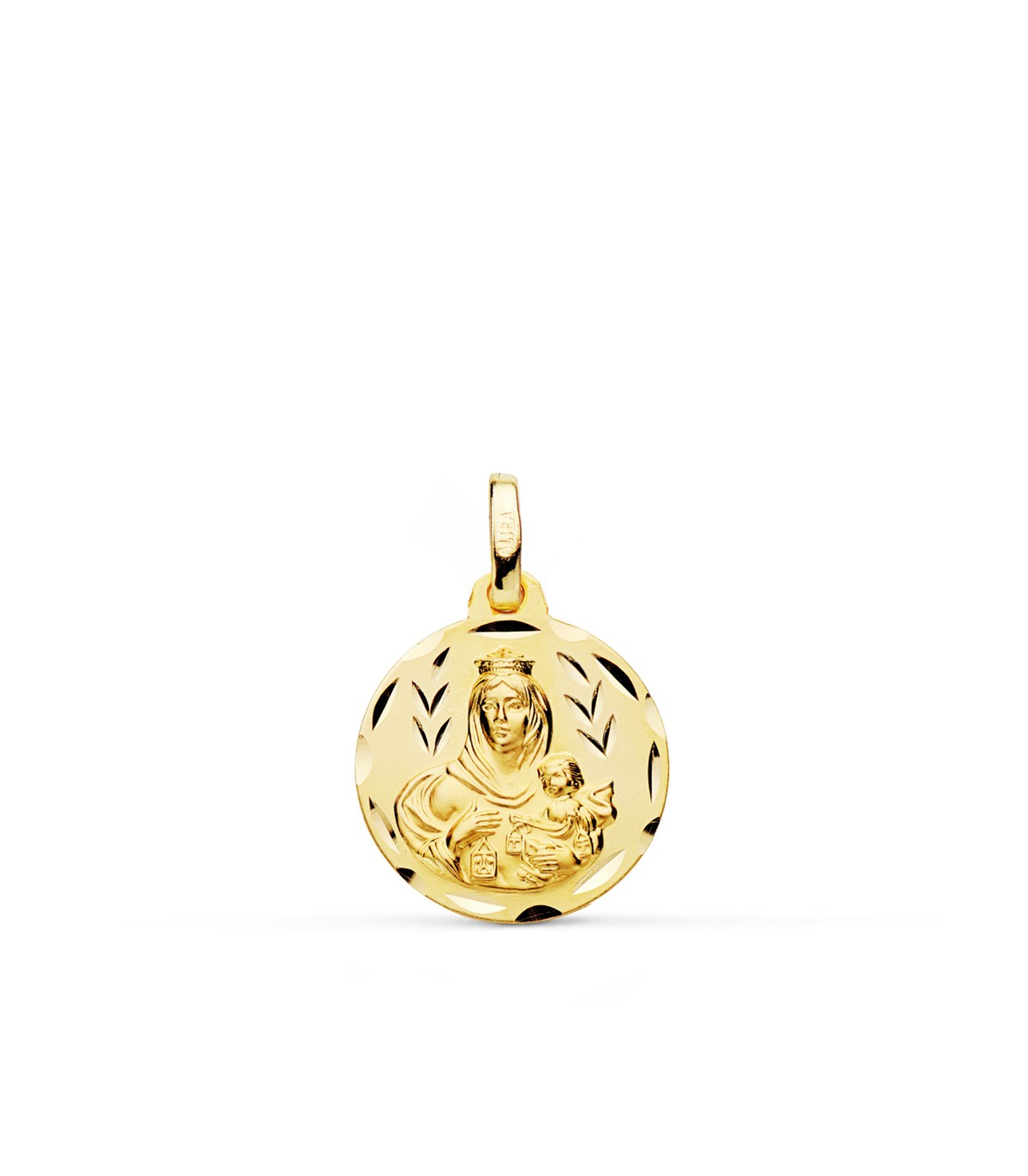 Médaille scapulaire Notre Dame du Mont Carmel 9 carats