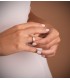 ALIANZA plana textura RAYADA anillo de boda compromiso grabado joyeria online