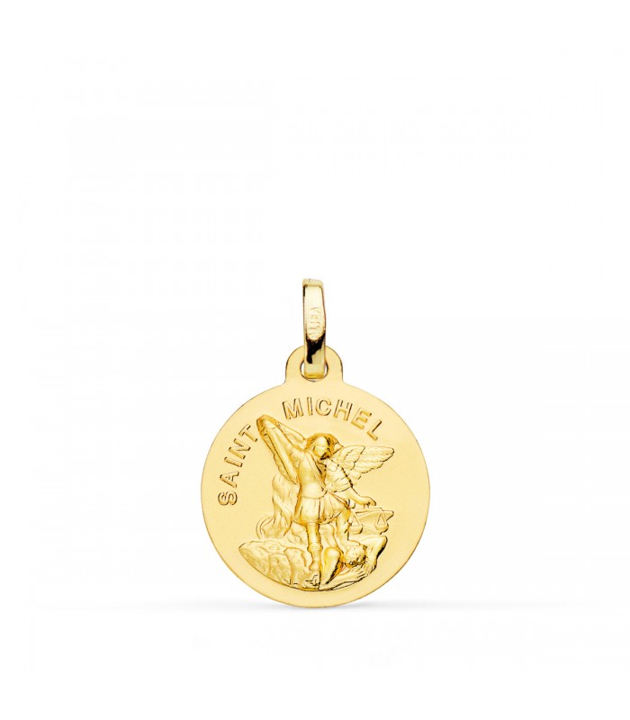 Medalla Saint Michel Oro 9 Kilates 16mm - San Miguel