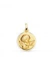 Medaglia Angelo e Colomba oro giallo 9Kt 16mm