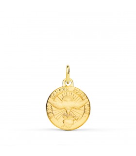 Medalla Paloma Espíritu Santo 9K 14mm - medallas de nacimiento para bebé