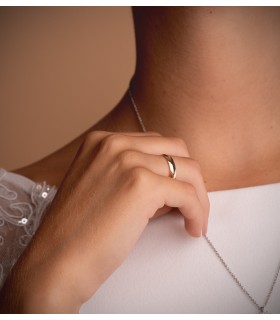 Anillo San Gimignano para boda. Alianza matrimonio oro amarillo 18K 3.5 mm.