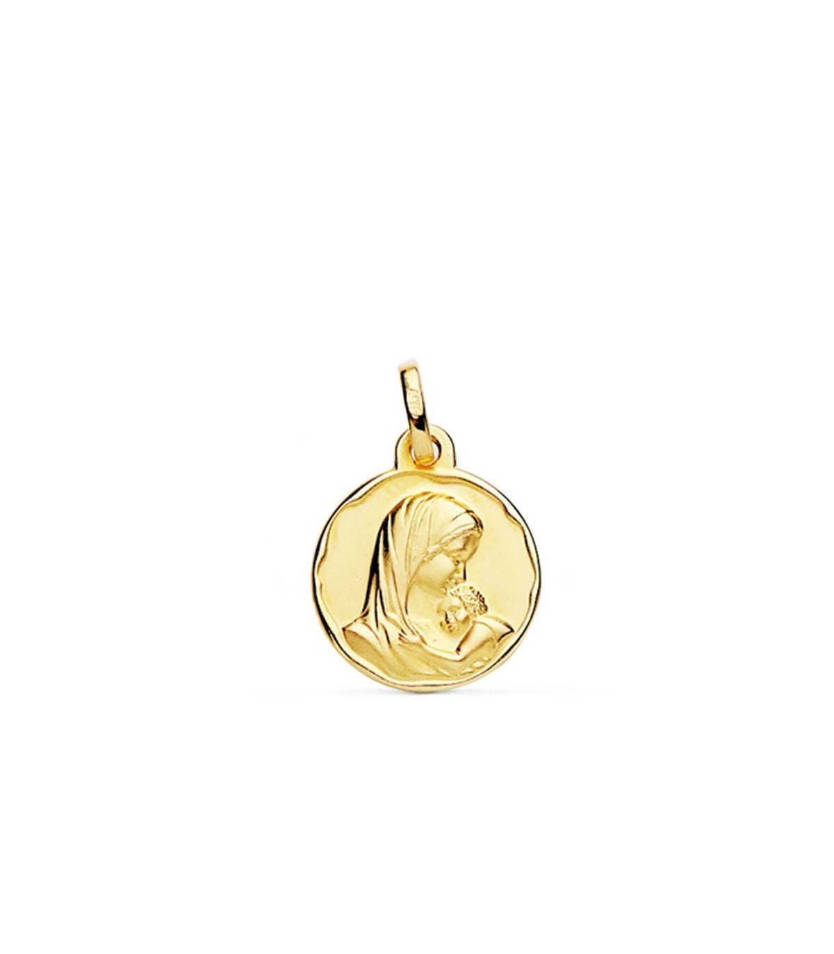 Medalla Oro Virgen Madre Joya Nacimiento Bebé Bautizo Regalo Mamá