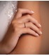 Anillo boda mujer oro amarillo. Alianza matrimonio con grabado incluido.