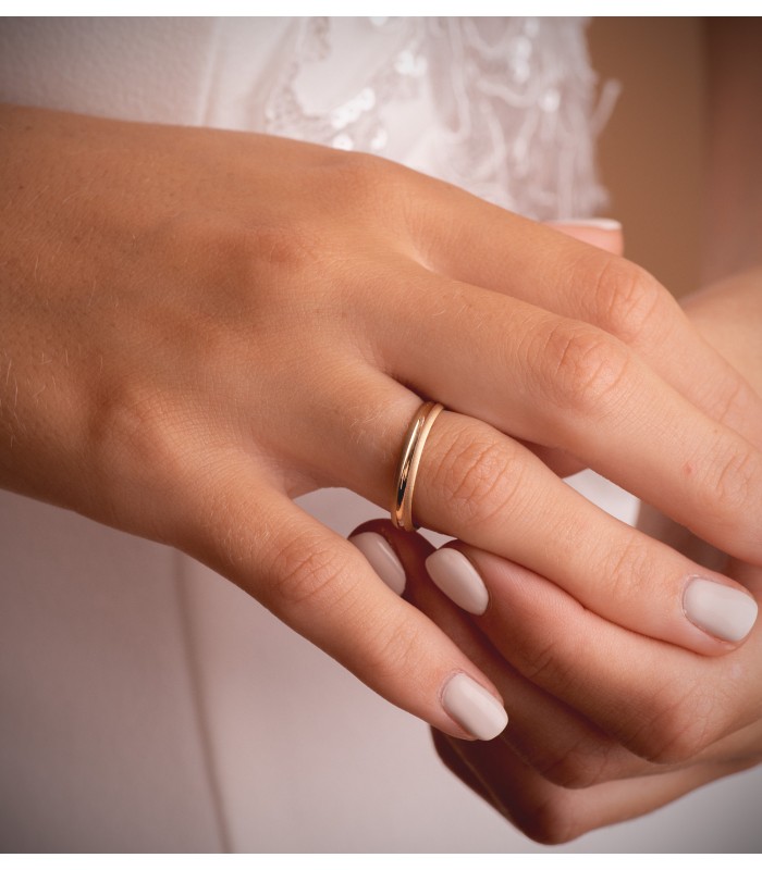 Alliance femme pour mariage. Alliance 3 mm or 18K. Bijouterie en ligne.