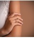 Anillo boda mujer oro amarillo. Alianza matrimonio con grabado incluido.