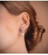 Pendientes de Novia Marisa Oro Blanco 18K. Pendientes largos con perlas para mujer.
