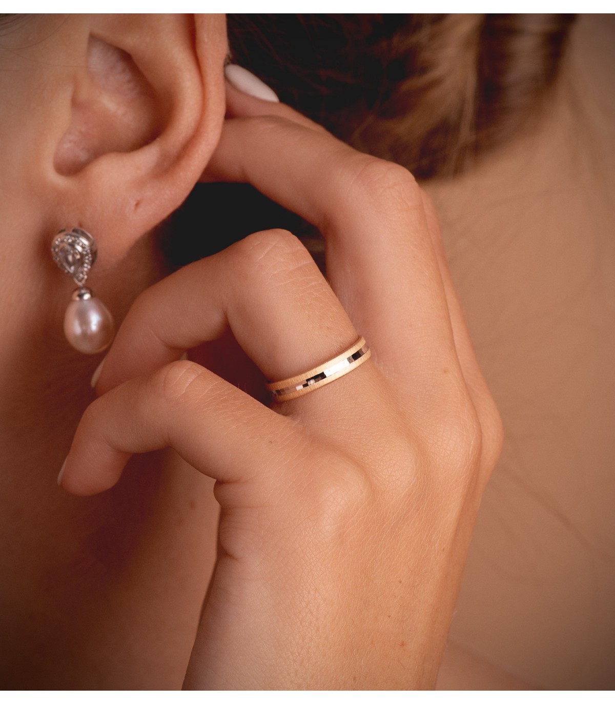 Anillo compromiso oro bicolor 18 kilates. Joyería online, Alda Joyeros.