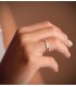 Anillo compromiso oro bicolor 18 kilates. Joyería online, Alda Joyeros.