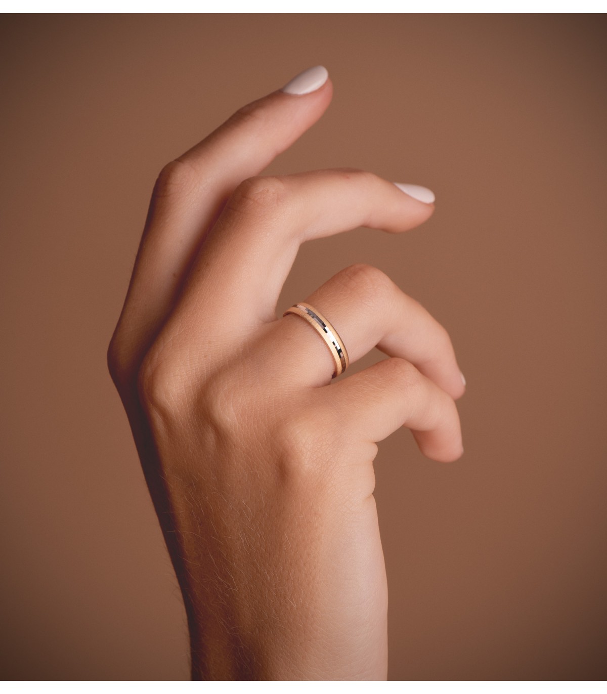 Anillo compromiso oro bicolor 18 kilates. Joyería online, Alda Joyeros.