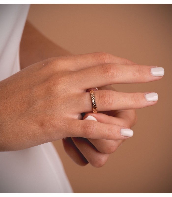 ALIANZA DIAMANTADA 3mm 18 kts. anillo de boda joyeria online grabado.