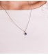 Pendentif Jasmin 0.14 Ct. 18 K Saphir 0.62 Ct. Pendentif pour femme avec saphir et diamants.