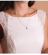 Pendentif Jasmin 0.14 Ct. 18 K Saphir 0.62 Ct. Pendentif pour femme avec saphir et diamants.