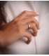 Alliance pour mariage Gangi en or bicolore. Alliance or 18 carats. Alda Joyeros.