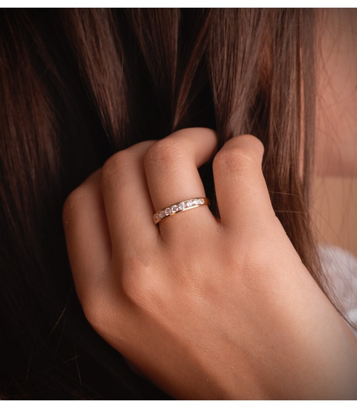 Alianza de boda 3.5 mm en oro 18 ktes. 750/1000. Alda Joyeros.