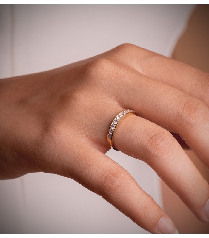 Alianza de boda 3.5 mm en oro 18 ktes. 750/1000. Alda Joyeros.