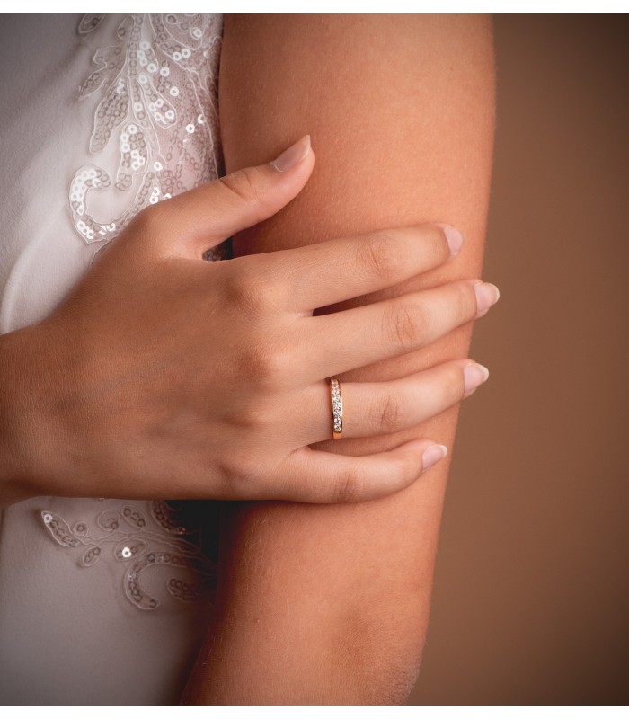Alianza de boda 3.5 mm en oro 18 ktes. 750/1000. Alda Joyeros.