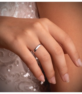 Alianza Classic 2,5 mm Oro blanco 18K - anillos de boda en oro. Juego de alianzas pareja.