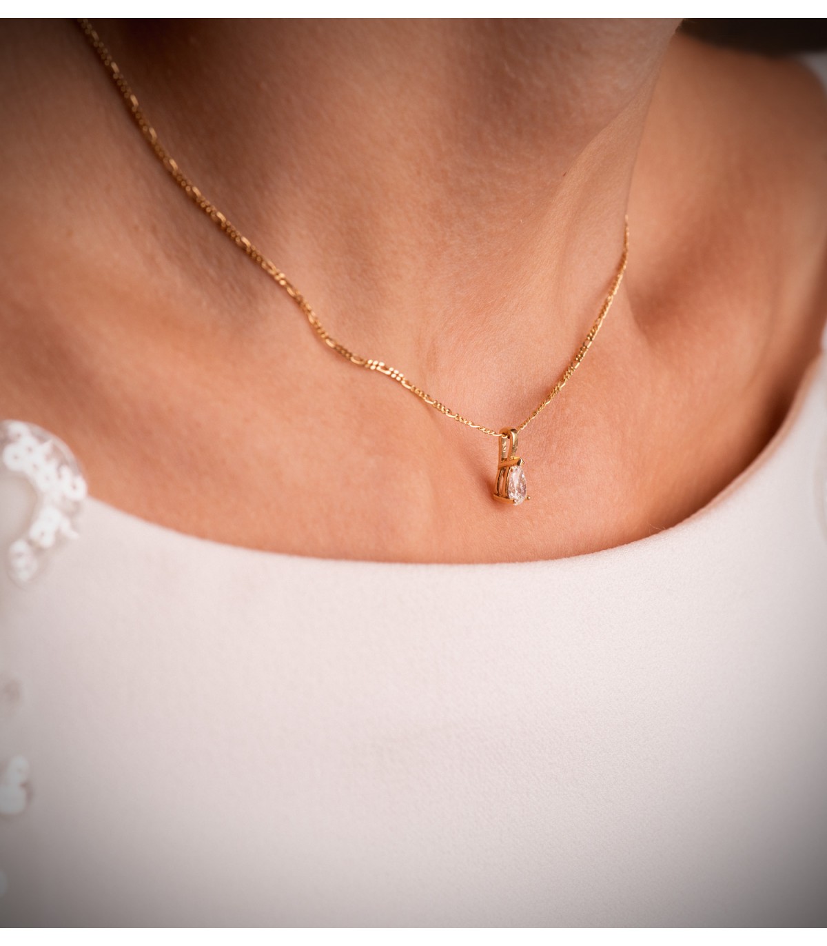 Pendentif Diamant Fjall 0.356 carats Or 18 K, collier femme avec diamants