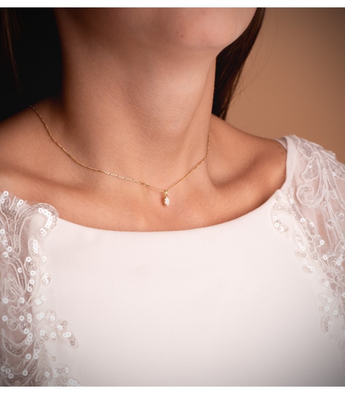 Pendentif Diamant Skína 0.356 carats Or 18 K, collier femme avec diamants