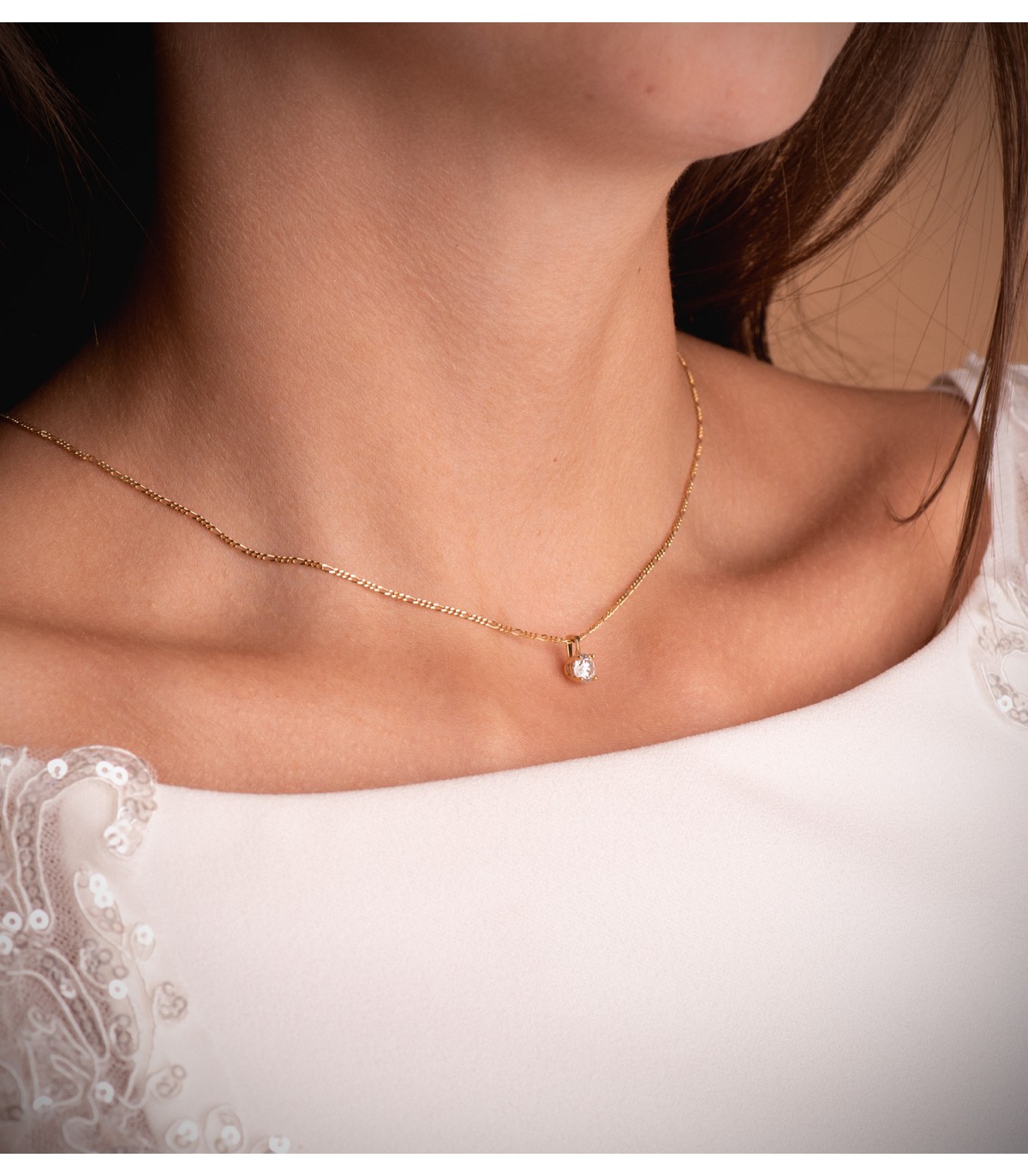 Pendentif Diamant Nordlys 0.500 carats Or 18 K, collier femme avec diamants
