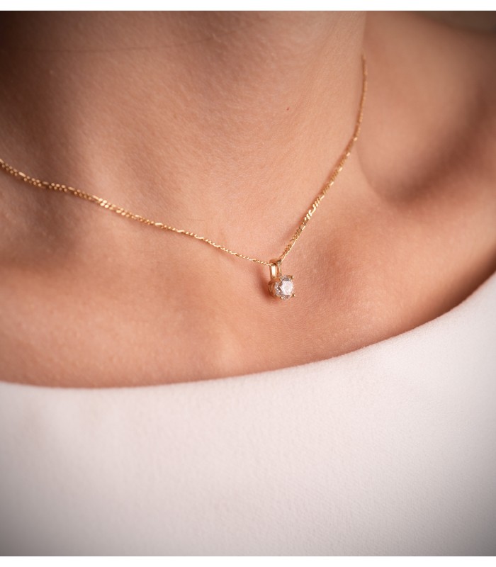 Pendentif Diamant Nordlys 0.500 carats Or 18 K, collier femme avec diamants
