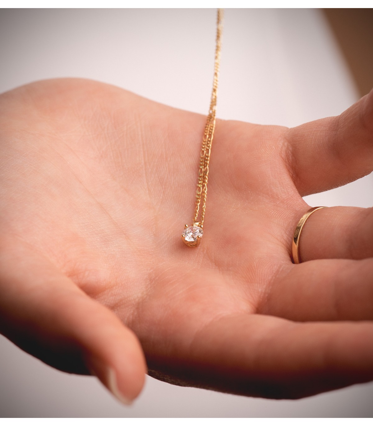 Ciondolo Diamante Nordlys 0.500 ct Or 18 carati, collana per donna con diamanti
