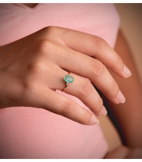 Bague Lyra Or 18K Quartz Vert