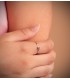 Anello con ametista quadrata princess, in oro giallo 18 kt - Gioielli da donna online