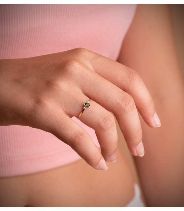 Bague Green Or Jaune 18k Always