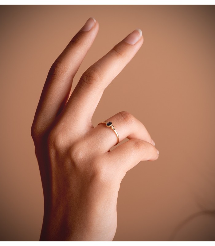 Alda Joyeros, bijouterie en ligne | Bague Blue Or Jaune 18K Always