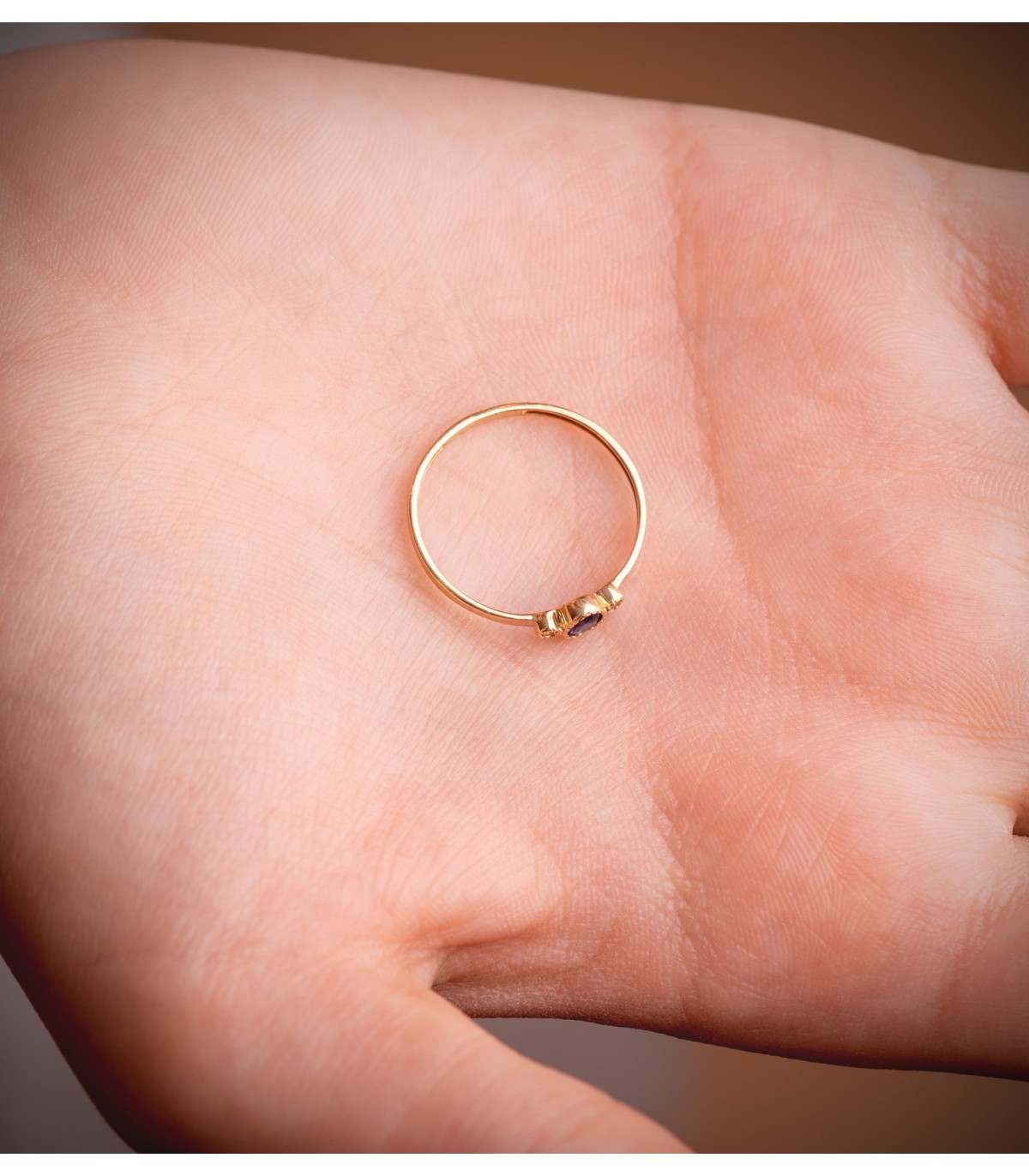 Alda Joyeros, bijouterie en ligne | Bague Blue Or Jaune 18K Always
