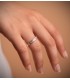 Alianza de novia en oro blanco 750/1000. Alianza de matrimonio. Joyería online.