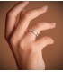Alliance Femme Or Blanc 18K Diamants 0.500 Ct. Bagues de mariage