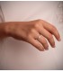 Fede nuziale in oro bianco 18 carati. Anello di matrimonio donna. Alda Joyeros.