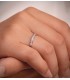 Fede nuziale in oro bianco 18 carati. Anello di matrimonio donna. Alda Joyeros.