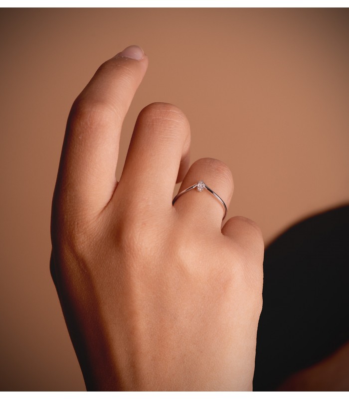Bague Picco Or blanc 18K Diamant Marquise