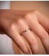 Anello con diamante Picco Oro bianco 750, taglio Marquise, anello da donna a filo stile raffinato.